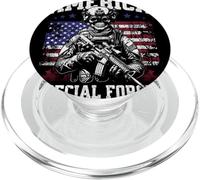 Grunge US Flag Army Skeleton Military Special Forces PopSockets PopGrip pour MagSafe