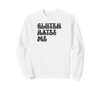 Grunge Vintage Intolérance Thème Humour Gluten Hates Me Sweatshirt