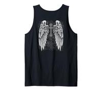 Grunge Wings Angel on Back Cross y2k 2000s Goth Emo Harajuku Débardeur