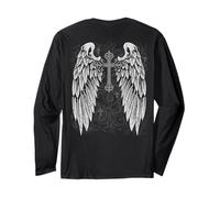 Grunge Wings Angel on Back Cross y2k 2000s Goth Emo Harajuku Manche Longue