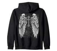 Grunge Wings Angel on Back Cross y2k 2000s Goth Emo Harajuku Sweat à Capuche