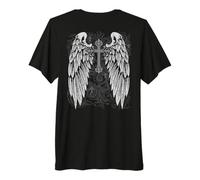 Grunge Wings Angel on Back Cross y2k 2000s Goth Emo Harajuku T-Shirt Haut de Gamme