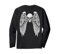 Grunge Wings Angel on Back Skull y2k 2000s Goth Emo Harajuku Manche Longue
