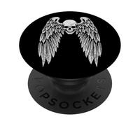 Grunge Wings Angel on Back Skull y2k 2000s Goth Emo Harajuku PopSockets PopGrip Adhésif