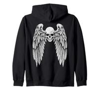 Grunge Wings Angel on Back Skull y2k 2000s Goth Emo Harajuku Sweat à Capuche