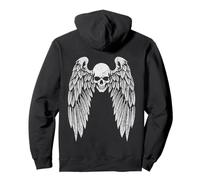 Grunge Wings Angel on Back Skull y2k 2000s Goth Emo Harajuku Sweat à Capuche