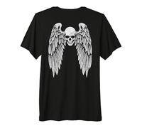 Grunge Wings Angel on Back Skull y2k 2000s Goth Emo Harajuku T-Shirt Haut de Gamme