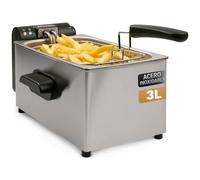 Grunkel Friteuse à huile FRYPRO-3SS avec 2000 W et cuve en acier inoxydable avec technologie de zone froide, capacité de 3 litres et contrôle de température jusqu'à 190 °C