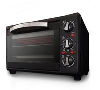 Grunkel - HR-28NRM - Four électrique multifonction de bureau de 28 L. 3 fonctions de chaleur, sélecteur de température jusqu'à 230 °C et minuterie de 60 min. Accessoires inclus - 1600 W - Noir