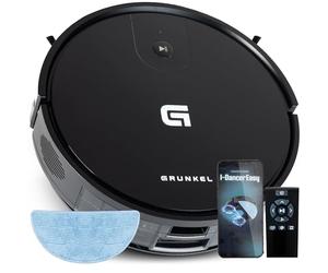 Grunkel I-DANCEREASY Robot aspirateur et Balai avec Technologie sans balais, Puissance d'aspiration de 21 kPa et 30 kPa et Moteur de 35 W avec Une autonomie de 120 Min.