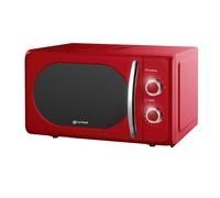 Grunkel - Micro-ondes de 20 l de capacité MW-20 avec design vintage et 5 niveaux de puissance - Fonction décongélation et minuterie - 700 W (rouge)