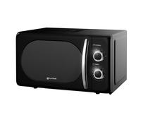Grunkel - MW-20BLACK - Mechanical microwave with 20 litre capacity in vintage design and 5 power levels - Defrost function and timer up to 30 min - 700 W - Black
