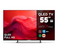 Grunkel QLED-5526WBS Smart TV QLED 55" 4K UHD | WebOS | TDT T3 + Satellite S3 | WiFi intégré | Enregistreur PVR USB | 4 HDMI | Son 20 W