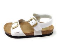 Grunlan Lula Sandale blanche SB1412,EVA et Liège avec Cuir,Double Boucle,Usage quotidien, Blanc, 39 EU