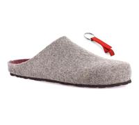 GRUNLAND Chaussons de maison pour homme SOAVE semelle en feutre et semelle intérieure RESOFT recouverte de feutre + décapsuleur, Fumée moût silencieux, 42 EU