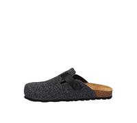Grunland Chaussons Homme Robi CB0185 Bleu avec Semelle Cuir Boucle 44