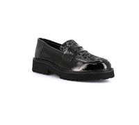 Grunland Mocassin avec Animal Détail | Rebe SC4651, Anthracite Noir, 41 EU