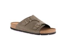Grunland Pantoufle à Bride en Nubuck | SIRU CI3127 Oliva 45