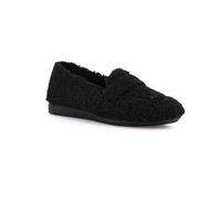 Grunland Pantoufle en peluche style mocassin | TEXI PA1271, Noir , 39 EU