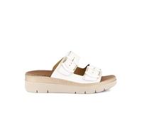 Grunland Pantoufles en Cuir Verni MOLL CE0773 Bianco 37