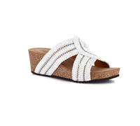 Grunland Pantoufles en tissu effet raphia | ERSI CB1833, Blanc, 41 EU