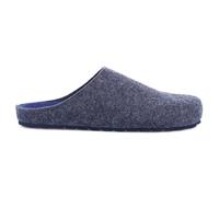 GRUNLAND Sandales homme sabot pantoufles chaudes en feutre de laine régénérée avec semelle confortable RE-Soft, Bleu royal, 44 EU