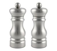 Grunwerg gmill lot de 2 moulins à Poivre et à Sel réglable en acier inoxydable et céramique - hauteur de 11cm