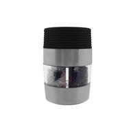 Grunwerg Moulin à sel et à poivre ovale 2 en 1, acier inoxydable et acrylique