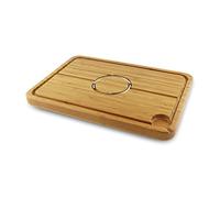 Grunwerg Planche à découper pour rôti, en Bambou, avec Joint à Pointes, Bambou, Marron, 40 x 28cm