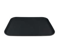 Grunwerg Plateau Alimentaire antidérapant en Caoutchouc Super Plastique, rectangulaire, 18 x 14/45 x 35 cm, Noir