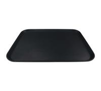 Grunwerg Plateau Alimentaire antidérapant en Caoutchouc Super Plastique, rectangulaire, 55 x 40 cm, Noir