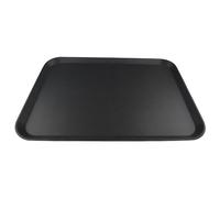 Grunwerg Plateau Alimentaire antidérapant en Caoutchouc Super Plastique, rectangulaire, 65 x 45 cm, Noir