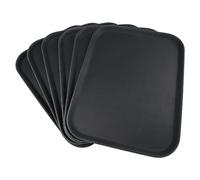 Grunwerg Plateau alimentaire rectangulaire non slip avec surface en caoutchouc haute adhérence, 45 x 35 cm, lot de 6