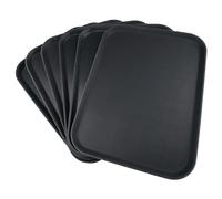 Grunwerg Plateau alimentaire rectangulaire non slip avec surface en caoutchouc haute adhérence, 50 x 37 cm, lot de 6