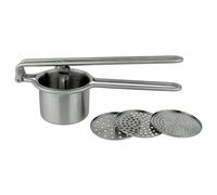 Grunwerg Ricer à Pommes de Terre Acier Inoxydable Hygiénique 3 Lames Multifonctionnelles Réduire en Purée Réduire en Jus 12 cm x 28 cm x 10 cm