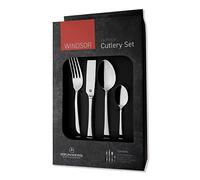 Grunwerg Windsor Carded Ensemble de couverts 16 pièces, acier inoxydable 18/0