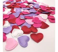 Grunyia Confettis décoratifs en forme de cœur - Décoration romantique pour la Saint-Valentin, la fête des mères, un anniversaire, Thanksgiving, Noël, le Nouvel An (mélange de 400 pièces)