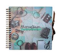 Grupo Erik - Album Photo Scrapbooking Vintage Travel - 40 Pages | Vierge, Traditionnel avec Couverture Rigide, 10 x 15 cm, Blanc