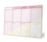 Grupo Erik - Bloc Notes A4 Semainier Carouge Blue&Pink | Sous-Main Bureau, Planner Hebdomadaire | Papeterie de Bureau, Fournitures Scolaires, Organisateur de bureau, Version Italienne