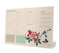 Grupo Erik - Bloc Notes A4 Japanese Art, Version Allemande, Semainier, Sous-Main Bureau, Planner Hebdomadaire, Papeterie de Bureau, To Do List, Blocs Mémo, Fournitures Scolaires