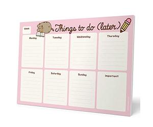 Grupo Erik - Bloc Notes A4 Pusheen Rose Collection, Semainier | Sous-Main Bureau, Planner Hebdomadaire | Papeterie de Bureau, To Do List, Blocs Mémo, Fournitures Scolaires