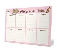 Grupo Erik - Bloc Notes A4 Semainier Pusheen Rose Collection | Sous-Main Bureau, Planner Hebdomadaire | Papeterie de Bureau, Fournitures Scolaires, Organisateur de bureau