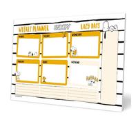 Erik – Bloc-notes Semainier A4 Snoopy – Planificateur hebdomadaire non daté, 54 pages détachables