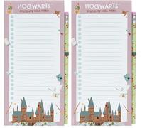 Grupo Erik - Bloc-notes Magnétique Harry Potter | Liste de courses magnétique frigo avec crayon de papier | Feuilles détachables 10 x 21 cm, to-do list bloc note (Lot de 2)