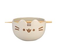 Grupo Erik - Bol Ramen Kawaii Pusheen | 0,9L avec Baguettes | Objet Kawaii japonais