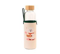 Grupo Erik Bouteille en verre BT21 RJ 50 cl – Bouchon bambou – Étui néoprène avec dragonne