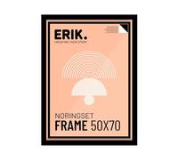 Grupo Erik - Cadre 50x70 Noir, en Bois MDF | Cadre affiche, cadre pour poster, cadre tableau
