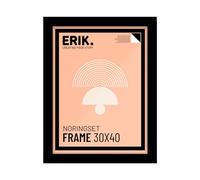Grupo Erik - Cadre 30 x 40 cm Noir, en Bois MDF | Cadre affiche, cadre pour poster, cadre tableau