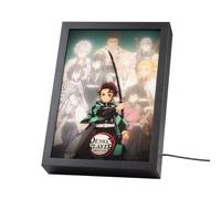 Grupo Erik - Cadre Lumineux Demon Slayer - Cadre LED avec 3 modes d'éclairage, Alimentation USB, 20x28 cm | Deco Chambre Ado Fille, Décoration Lumineuse, LED Deco