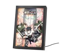 Grupo Erik - Cadre Lumineux L'Attaque des Titans - Cadre LED avec 3 modes d'éclairage, Alimentation USB, 20x28 cm | Deco Chambre Ado Fille, Décoration Lumineuse, Cadeaux SNK